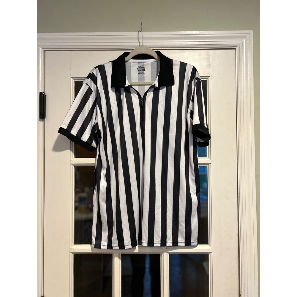 EUC Murray Sporting Goods Referee Shirt Collared Official Ref Halloween Large